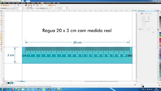 Criando régua com medida real  CorelDRAW X6 Modo3 [upl. by Enihpets670]