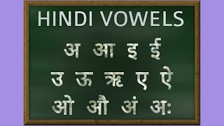 Hindi Vowels Pronunciation  Learn Hindi Alphabets [upl. by Hendrix]