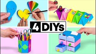 4 DIY You Can Make in 5 MINUTES DIY SCHOOL SUPPLIES [upl. by Lytton]