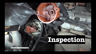 Toyota Ignition Distributor Cap and Rotor Inspection [upl. by Bord]