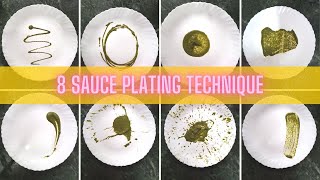 8 Sauce Plating Technique  Simple Techniques for saucepuree  by Chef Prakhar [upl. by Itin913]