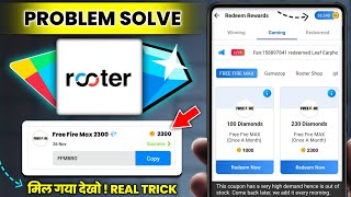 Rooter App Free Fire Max Diamond Redeem Problem Solve Trick  Rooter App Se Diamond Kaise Le [upl. by Teerprug]