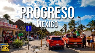 Progreso Malecon Drive 4K  Progreso Yucatan Mexico [upl. by Suoicerp]