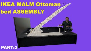 IKEA MALM Ottoman Double Bed Assembly instructions Part 2 [upl. by Seko]