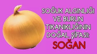 SOĞUK ALGINLIĞININ VE BURUN TIKANIKLIĞININ DOĞAL ŞİFASI SOĞAN [upl. by Attey343]