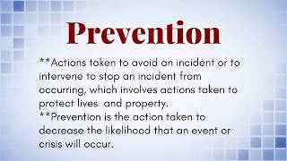 What is Prevention  The Role of the Community [upl. by Etterraj]