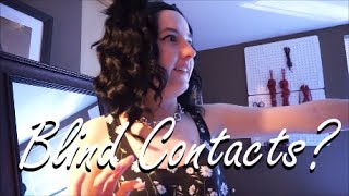 Trying out Blind Blackout Contact Lenses [upl. by Schnur]