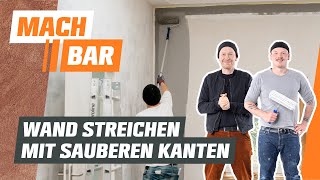 Wand streichen mit sauberen Kanten  OBI [upl. by Cirderf]