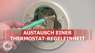 Hansgrohe Techniktipp Austausch ThermostatRegeleinheit  SHKTV [upl. by Shauna]