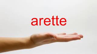 How to Pronounce arette  American English [upl. by Notsnarc53]