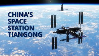 Chinas Space Station quotTiangongquot Fly Around [upl. by Shelton]