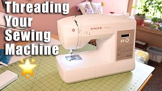 THREAD YOUR SEWING MACHINE  Singer Brilliance 6180 Sewing Machine [upl. by Gurolinick]