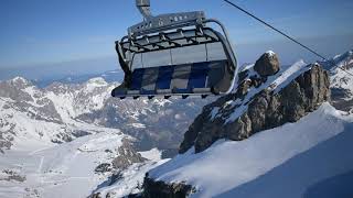 Mt Titlis Ice Flyer ChairLift  Engelberg  Switzerland  Top Tourist Attraction  Swiss Alps [upl. by Moss]