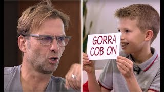 Jürgen Klopp learns scouse from a kid  BOSS THA [upl. by Naida731]