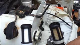 Stihl BR600 Fuel Line Maintenance  Dual Fuel Filter Setup [upl. by Ayres]