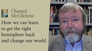 How we can learn to get the right hemisphere back and change our world  Dr Iain McGilchrist [upl. by Yemiaj]