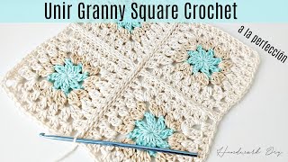 Cómo unir granny square crochet de manera perfecta [upl. by Cristiona311]