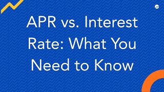 APR vs Interest Rate What You Need to Know [upl. by Bradney]