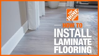 How to Install Laminate Flooring  The Home Depot [upl. by Orteip]