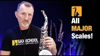 Saxophone lesson  All Major Scales [upl. by Doomham341]