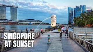 Singapore City Tour at Sunset 2021 [upl. by Eshman163]