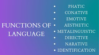 Functions of language  What is language and its functions [upl. by Legim242]