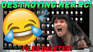 DESTROYING A GIRL SCAMMERS PC [upl. by Eeluj]