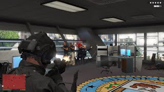 GTA 5  Mission Row Police Station Massacre  Ten Star Escape [upl. by Rochella773]