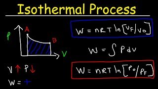 Isothermal process Thermodynamics  Work Heat amp Internal Energy PV Diagrams [upl. by Nivrad]