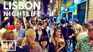 LISBON NIGHTLIFE Bairro Alto Walking Tour September 2023 ASMR 4K [upl. by Aneehs]