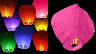 How To Make A Sky Lantern At Home  DIY Crafts [upl. by Gnouv]