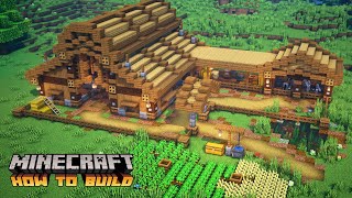 Minecraft How to Build a Simple Animal Barn [upl. by Boland]