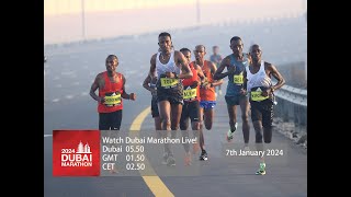 LIVE  2024 Dubai Marathon [upl. by Eceinart729]