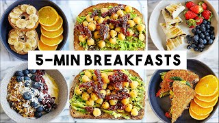 EASY 5MINUTE BREAKFAST IDEAS vegan [upl. by Rehtul]