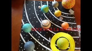 como hacer una maqueta del sistema solar How to make the solar system [upl. by Storer882]