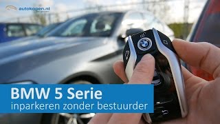 BMW 5 Serie  automatisch parkeren zonder bestuurder  Autokopennl [upl. by Claiborn]