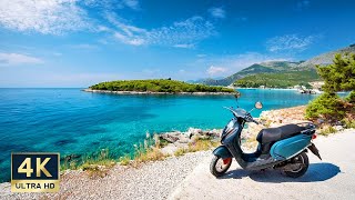 Ksamil Albania 4K Motorbike tour from Saranda 2024 [upl. by Suoilenroc]