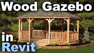 Wooden Gazebo in Revit Tutorial [upl. by Daveda227]