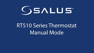 RT510 Series Thermostat  Manual Mode [upl. by Jestude]