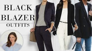 Black Blazer Outfit Ideas  Fashion Over 40 [upl. by Kiefer]