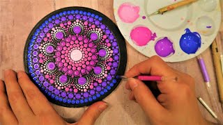 SIMPLE Dot Mandala Painting For BEGINNERS  Lydia May [upl. by Saffier129]