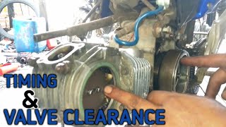 HOW TO TIMING CAM CHAIN SPROCKET XRM125WAVE125  VALVE CLEARANCE [upl. by Stuckey]