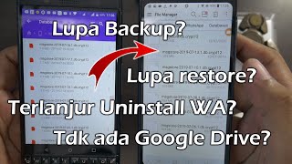 Cara Mengembalikan Chat WhatsApp TANPA Google Drive [upl. by Walliw]