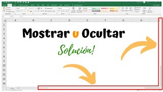 Como MOSTRAR u OCULTAR LA BARRA DE DESPLAZAMIENTO VERTICAL Y HORIZONTAL en Excel  solución [upl. by Ahseinod]