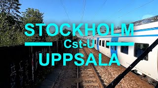 TRAIN DRIVERS VIEW StockholmUppsala [upl. by Nahsed]