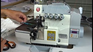 Singer 351G Industrial Serger Overlocker  Set Up Procedure [upl. by Oderfigis]