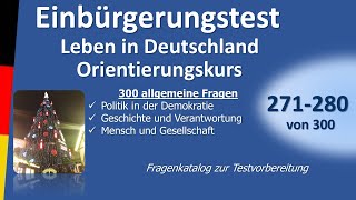 Einbürgerungstest Leben in DeutschlandOrientierungskurs 271280 von 300 [upl. by Eehsar]