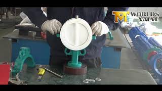 PTFE coated butterfly valve assembly process [upl. by Oek]