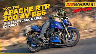 2021 TVS Apache RTR 200 4V BS6 Ride Modes  The Best 200cc Naked In The Country  ZigWheelscom [upl. by Laram]