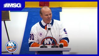 Islanders Retire Butch Gorings 91 at the Coliseum Full Ceremony  New York Islanders [upl. by Toulon333]